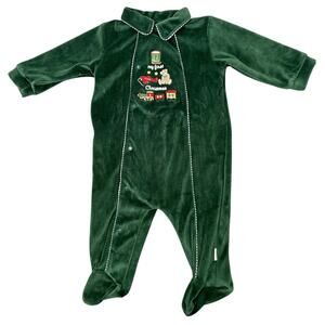 First Moments My First Christmas Baby One Piece 6-9 Month Footed Unisex Bodysuit
